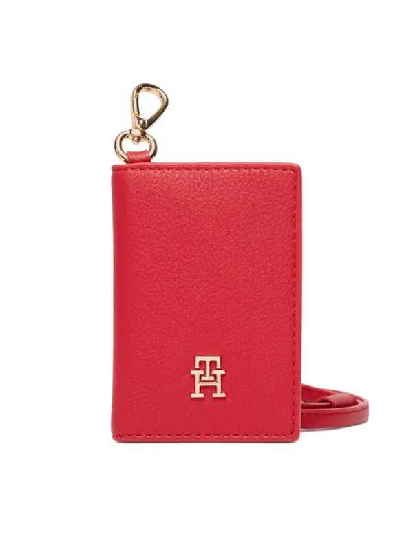 Tommy Hilfiger Tommy Hilfiger Etui za kreditne kartice Th Icon Cc Holder W/Strap AW0AW18480 Crvena