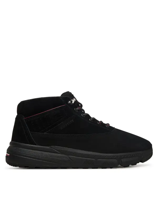 Tommy Hilfiger Tommy Hilfiger Gležnjače Hilfiger W Nbk Sde Hybrid Boot FM0FM05609 Crna