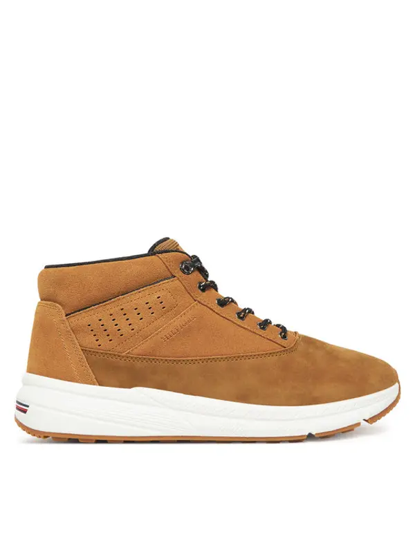 Tommy Hilfiger Tommy Hilfiger Gležnjače Hilfiger W Nbk Sde Hybrid Boot FM0FM05609 Smeđa