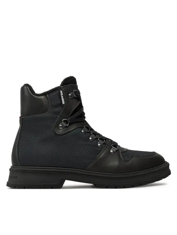 Tommy Hilfiger Tommy Hilfiger Gležnjače Hilfiger Warm Cordura Mix Boot FM0FM05180 Crna