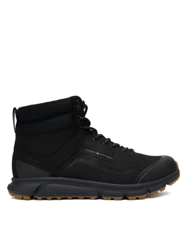 Tommy Hilfiger Tommy Hilfiger Gležnjače Outdoor Runner Hi Wpm FM0FM05575 Crna