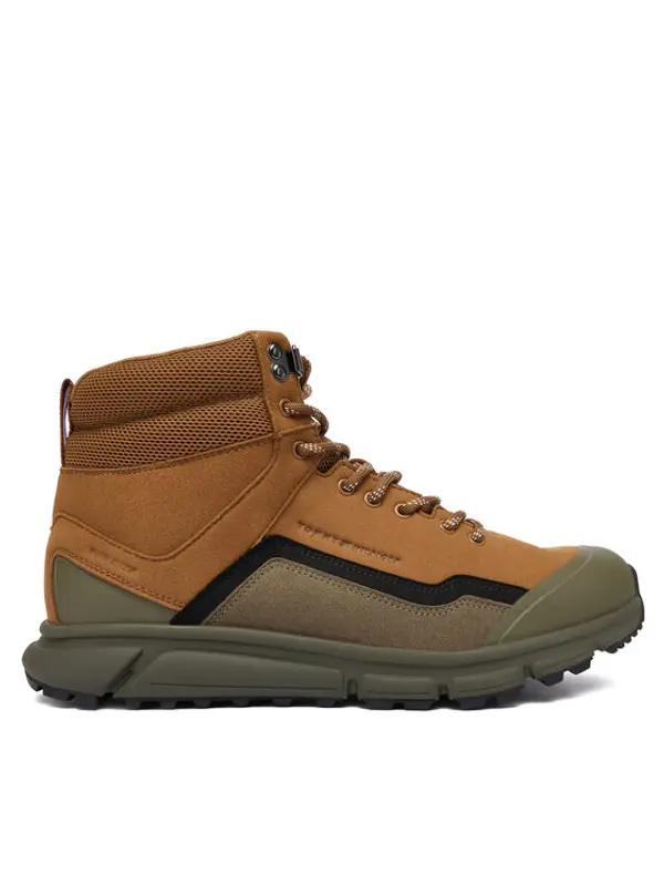 Tommy Hilfiger Tommy Hilfiger Gležnjače Outdoor Runner Hi Wpm FM0FM05575 Smeđa