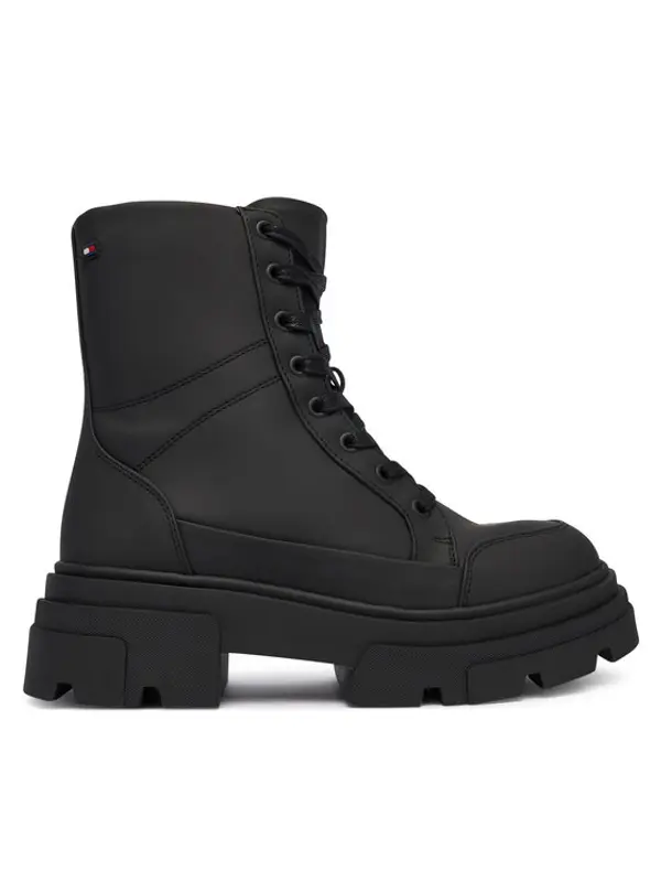 Tommy Hilfiger Tommy Hilfiger Gležnjače Tommytech Water Repellent Laceup FW0FW09161 Crna