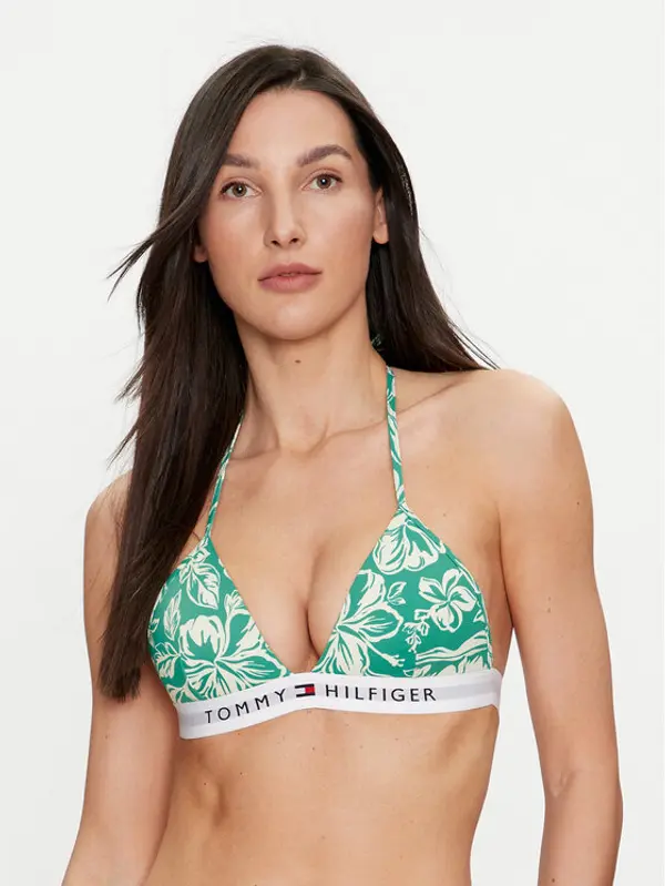 Tommy Hilfiger Tommy Hilfiger Gornji dio kupaćeg kostima UW0UW05367 Zelena