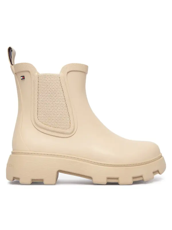 Tommy Hilfiger Tommy Hilfiger Gumene čizme Flag Cleated FW0FW09387 Bež