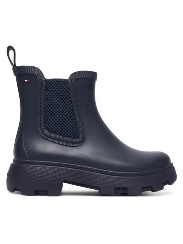 Tommy Hilfiger Tommy Hilfiger Gumene čizme Flag Cleated FW0FW09387 Tamnoplava