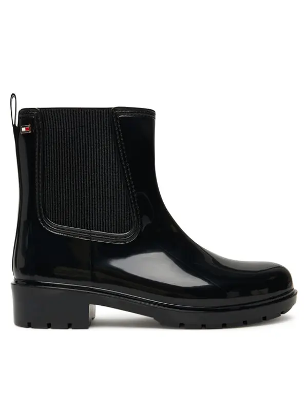 Tommy Hilfiger Tommy Hilfiger Gumene čizme Flag Hardware FW0FW08966 Crna