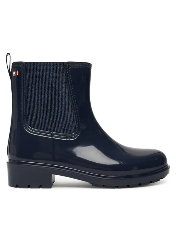 Tommy Hilfiger Tommy Hilfiger Gumene čizme Flag Hardware FW0FW08966 Tamnoplava