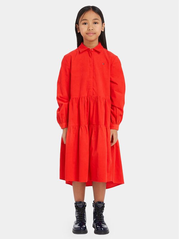 Tommy Hilfiger Tommy Hilfiger Haljina košulja KG0KG07575 Crvena Regular Fit