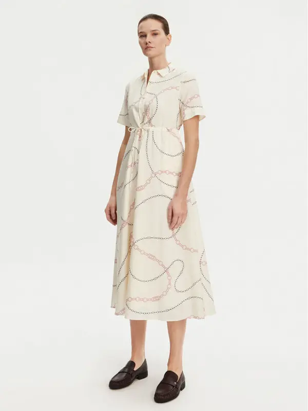 Tommy Hilfiger Tommy Hilfiger Haljina košulja Voile WW0WW46009 Bež Regular Fit