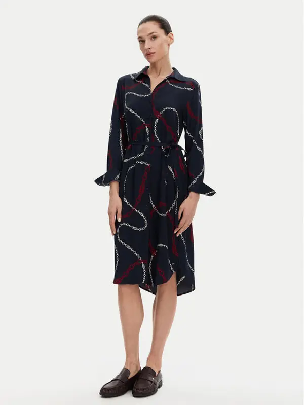 Tommy Hilfiger Tommy Hilfiger Haljina košulja WW0WW44665 Tamnoplava Regular Fit