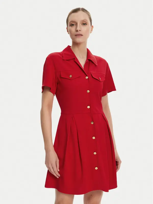 Tommy Hilfiger Tommy Hilfiger Haljina košulja WW0WW45819 Crvena Regular Fit