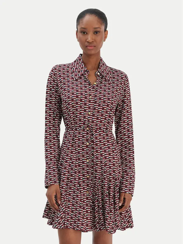 Tommy Hilfiger Tommy Hilfiger Haljina košulja WW0WW48629 Tamnocrvena Regular Fit