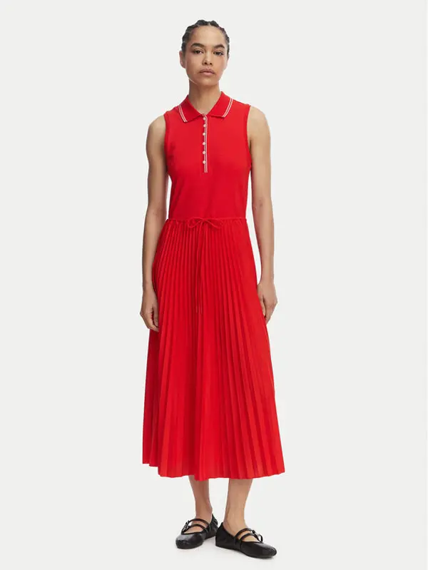 Tommy Hilfiger Tommy Hilfiger Haljina za svaki dan 1985 Pleated WW0WW49621 Crvena Regular Fit
