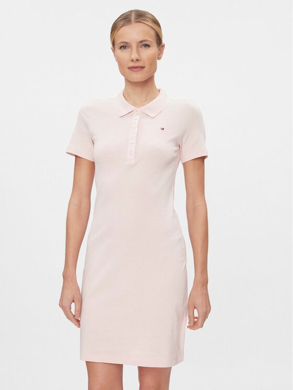 Tommy Hilfiger Tommy Hilfiger Haljina za svaki dan 1985 WW0WW37853 Ružičasta Slim Fit