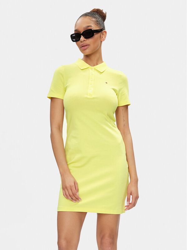 Tommy Hilfiger Tommy Hilfiger Haljina za svaki dan 1985 WW0WW37853 Žuta Slim Fit