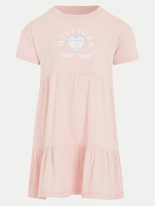 Tommy Hilfiger Tommy Hilfiger Haljina za svaki dan Heart KG0KG07926 M Ružičasta Regular Fit