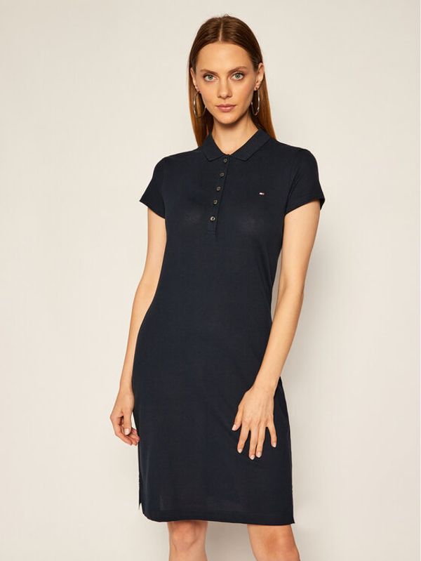 Tommy Hilfiger Tommy Hilfiger Haljina za svaki dan Heritage WW0WW24973 Tamnoplava Slim Fit