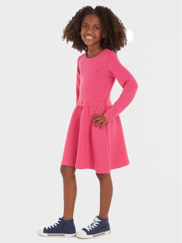 Tommy Hilfiger Tommy Hilfiger Haljina za svaki dan KG0KG07670 Ružičasta Regular Fit