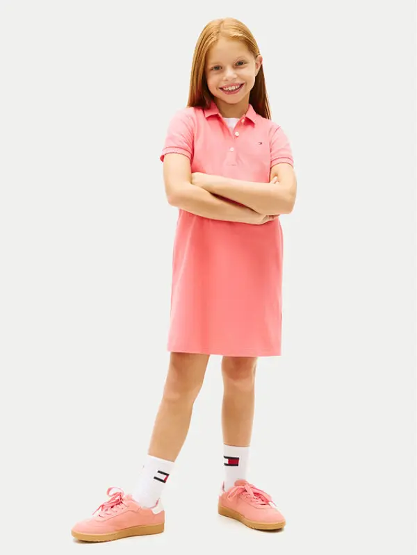 Tommy Hilfiger Tommy Hilfiger Haljina za svaki dan KG0KG08564 Svijetlo roza Regular Fit