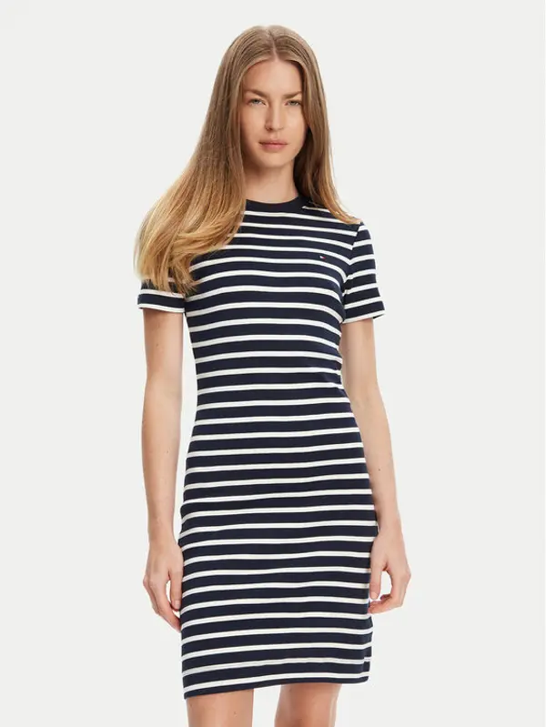 Tommy Hilfiger Tommy Hilfiger Haljina za svaki dan New Cody WW0WW42721 Tamnoplava Slim Fit