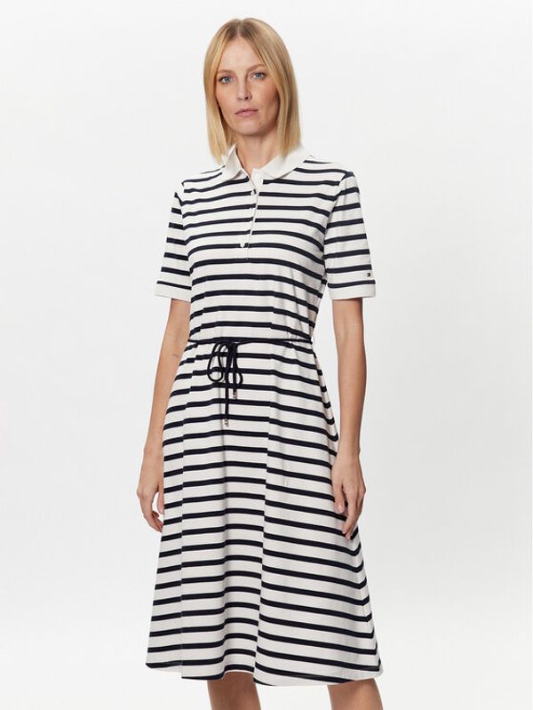 Tommy Hilfiger Tommy Hilfiger Haljina za svaki dan Stripe Polo WW0WW37831 Tamnoplava Regular Fit