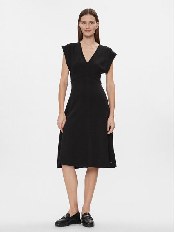 Tommy Hilfiger Tommy Hilfiger Haljina za svaki dan WW0WW40731 Crna Regular Fit