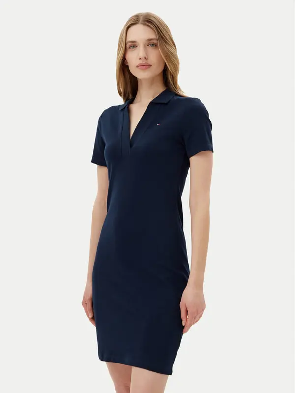 Tommy Hilfiger Tommy Hilfiger Haljina za svaki dan WW0WW42567 Tamnoplava Slim Fit