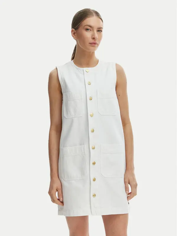 Tommy Hilfiger Tommy Hilfiger Haljina za svaki dan WW0WW48584 Bijela Regular Fit