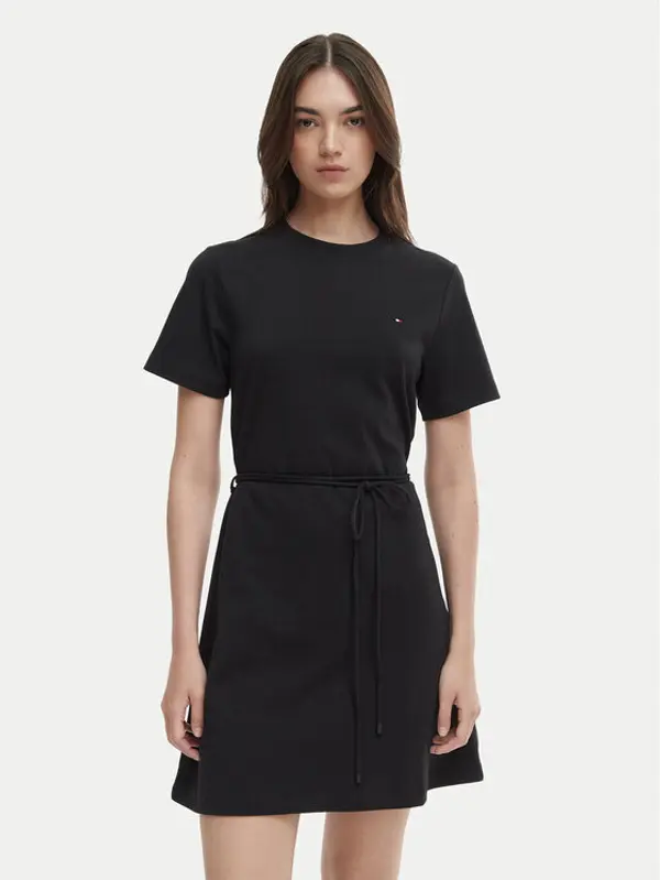 Tommy Hilfiger Tommy Hilfiger Haljina za svaki dan WW0WW49772 Crna Regular Fit