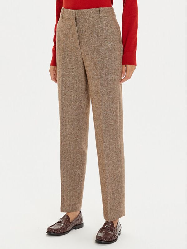 Tommy Hilfiger Tommy Hilfiger Hlače Herringbone WW0WW42959 Smeđa Straight Fit