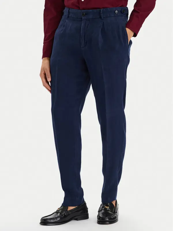Tommy Hilfiger Tommy Hilfiger Hlače Smart Casual MW0MW42708 Tamnoplava Regular Fit