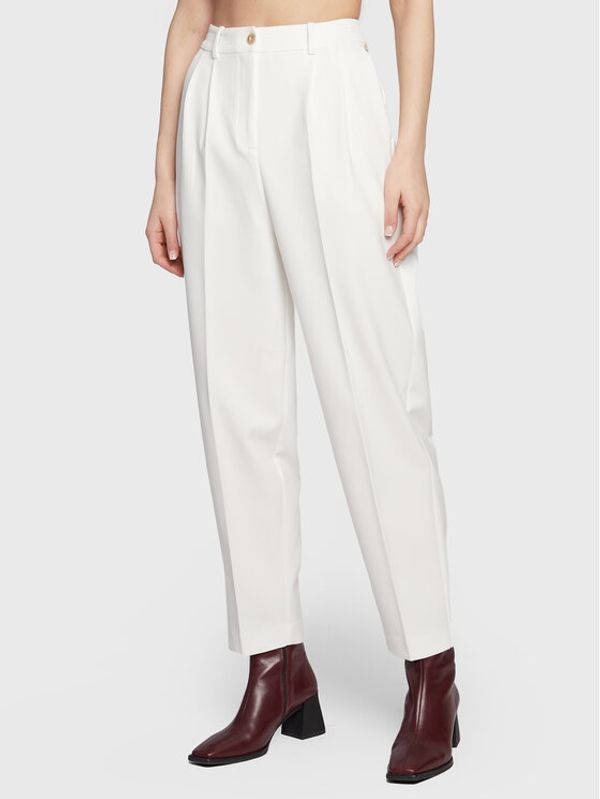 Tommy Hilfiger Tommy Hilfiger Hlače WW0WW37287 Bijela Tapered Fit