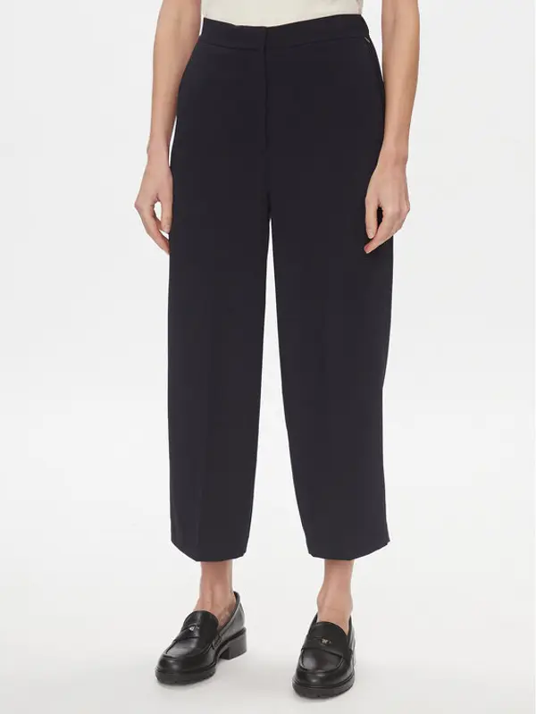 Tommy Hilfiger Tommy Hilfiger Hlače WW0WW41908 Tamnoplava Wide Leg