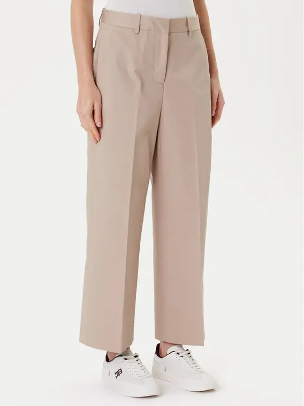 Tommy Hilfiger Tommy Hilfiger Hlače WW0WW45791 Bež Wide Leg