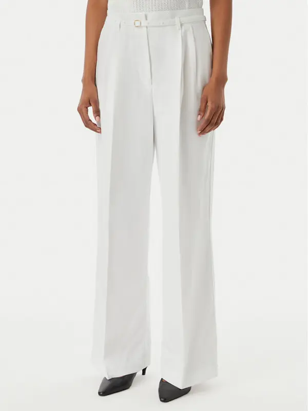 Tommy Hilfiger Tommy Hilfiger Hlače WW0WW48884 Bijela Wide Leg