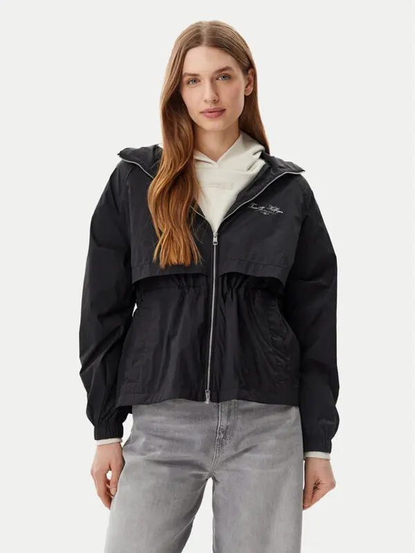 Tommy Hilfiger Tommy Hilfiger Jakna protiv vjetra WW0WW45413 Crna Regular Fit