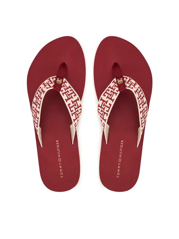 Tommy Hilfiger Tommy Hilfiger Japanke Corportate Sandal FW0FW09610 Crvena