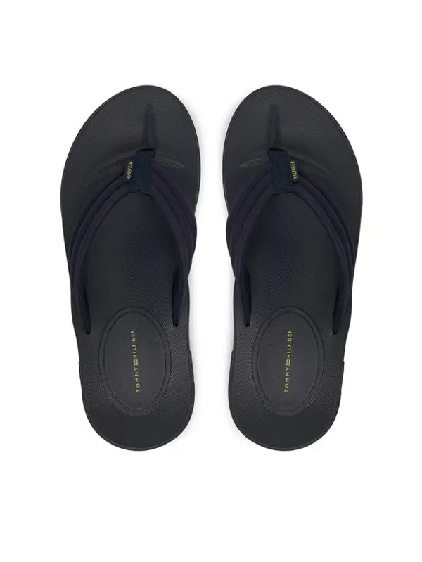 Tommy Hilfiger Tommy Hilfiger Japanke Molded Hilfiger Lth Beach Sandal FM0FM05802 Tamnoplava