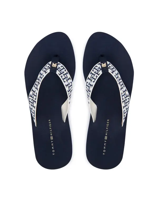Tommy Hilfiger Tommy Hilfiger Japanke Mono Wedge Summer Sandal FW0FW09696 Tamnoplava