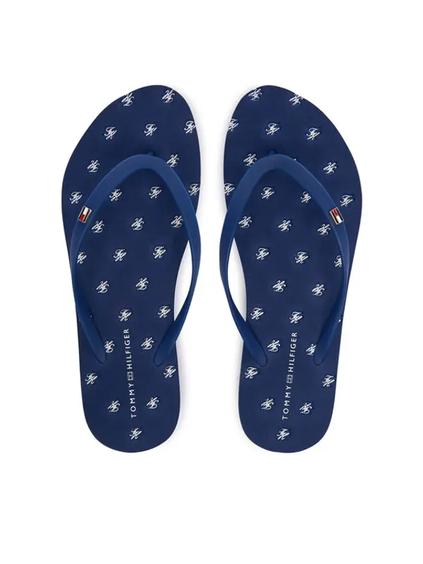 Tommy Hilfiger Tommy Hilfiger Japanke Repeat Logo Platform FW0FW09199 Tamnoplava