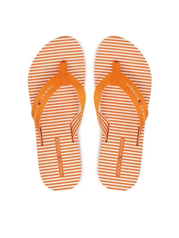 Tommy Hilfiger Tommy Hilfiger Japanke Th Ithaca Stripe Summer Sandal FW0FW09192 Narančasta