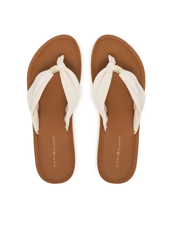 Tommy Hilfiger Tommy Hilfiger Japanke Th Ltr Footbed Summer Sandal FW0FW09194 Écru