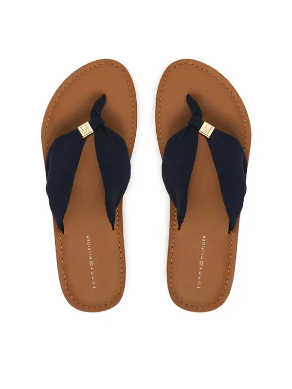 Tommy Hilfiger Tommy Hilfiger Japanke Th Ltr Footbed Summer Sandal FW0FW09194 Tamnoplava