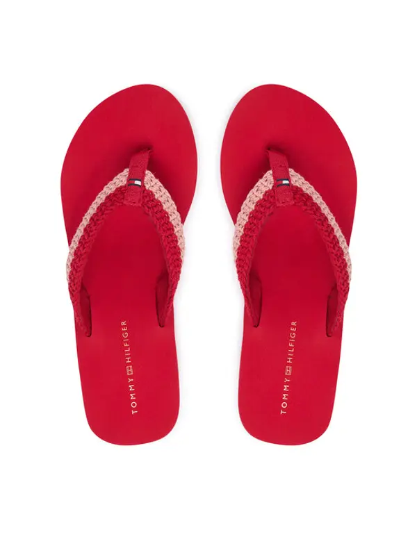 Tommy Hilfiger Tommy Hilfiger Japanke Th Wedge Crochet Summer Sandal FW0FW09420 Crvena