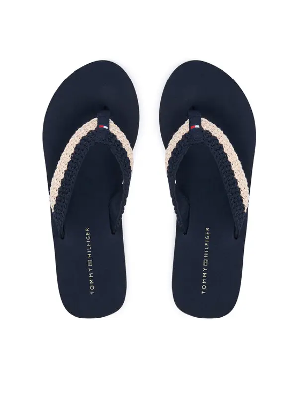 Tommy Hilfiger Tommy Hilfiger Japanke Th Wedge Crochet Summer Sandal FW0FW09420 Tamnoplava