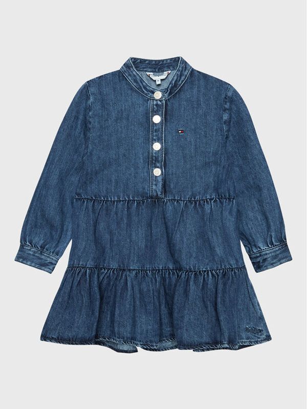 Tommy Hilfiger Tommy Hilfiger Jeans haljina Hemp KG0KG06815 D Tamnoplava Regular Fit