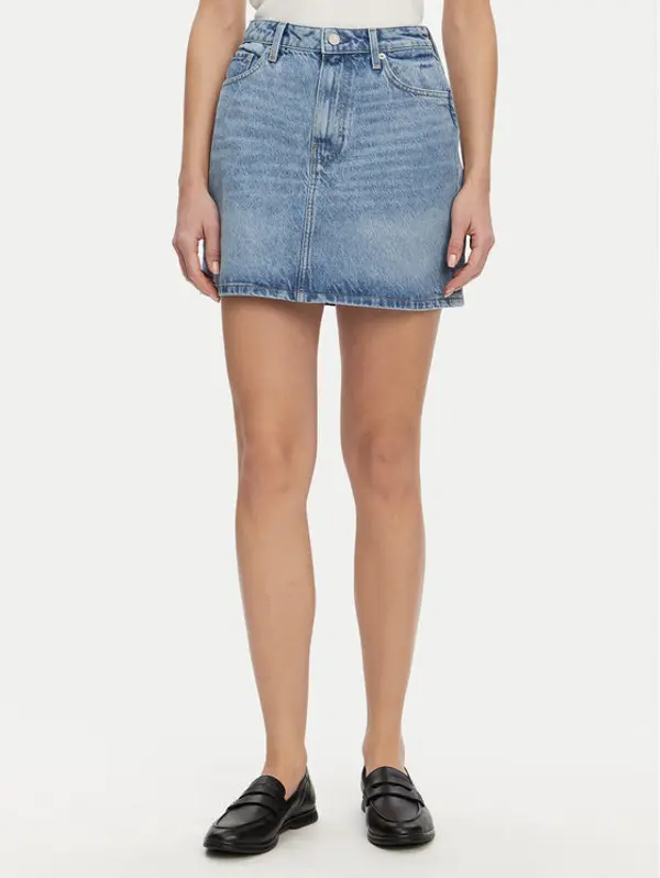 Tommy Hilfiger Tommy Hilfiger Jeans suknja WW0WW44392 Plava Regular Fit