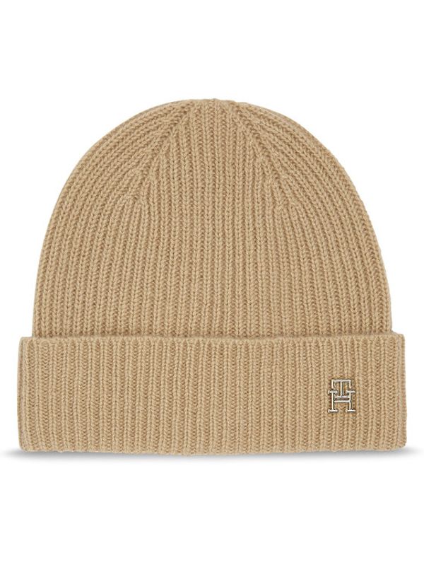 Tommy Hilfiger Tommy Hilfiger Kapa Cashmere Chic Beanie AW0AW15321 Bež