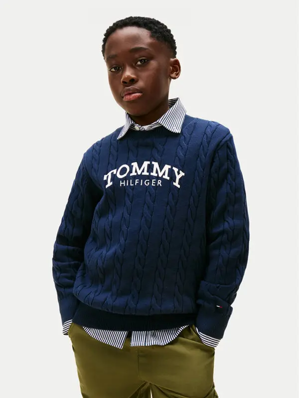 Tommy Hilfiger Tommy Hilfiger Kardigan KG0KG08953 Tamnoplava Regular Fit